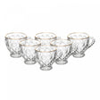 Conjunto 6 Xícaras Lile Com Fio De Ouro 200Ml Cristal Ecológico - Lyor