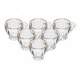 Conjunto 6 Xícaras Renaissance Com Fio De Ouro 80Ml Cristal Ecológico - Lyor