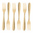 Conjunto 6 Garfos para Mesa de Aço Inox Gastro Dourado 19cm - Lyor