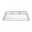 Bandeja de Aço Inox Detalhe Alça com Espelho 56cm x 36cm x 6,5cm - Wolff