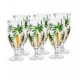 Conjunto 6 Taças de Cristal Palm Tree Handpaint 450ml - Wolff