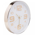 Relógio de Parede em Plástico Branco com Dourado 30,5cm x 4,3cm - Lyor