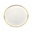 Prato Raso de Cristal com Borda Dourado Agate 26cm - Wolff