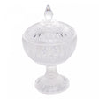 Potiche Decorativo de Cristal com Pé Queen 14cm x 22cm - Wolff