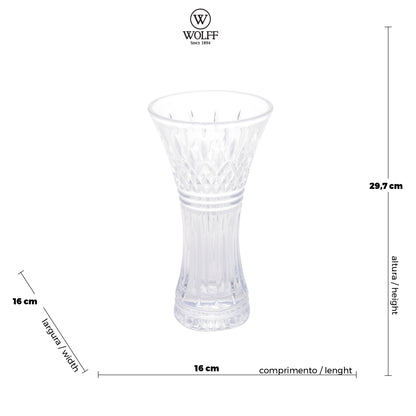 Vaso Cristal Lys 16cm x 30cm - Wolff