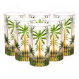 Conjunto 6 Copos Altos de Cristal Palm Tree Handpaint 360ml - Wolff