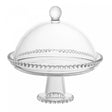 Prato de Cristal com Pé e Tampa Pearl 20cm x 18cm - Wolff