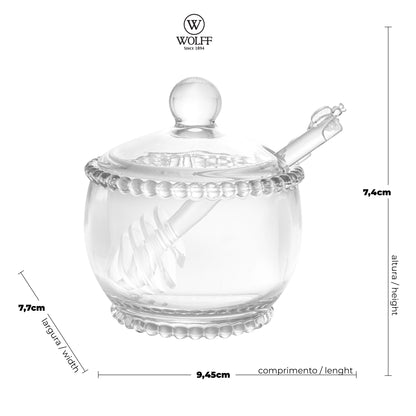 Meleira de Cristal com Pegador Pearl 200ml - Wolff