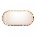 Travessa Oval de Cristal Pearl Âmbar Metalizado 30cm x 15cm x 2cm - Wolff