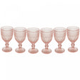 Conjunto 6 Taças de Água De Vidro Brand Rosa 320Ml - Wolff