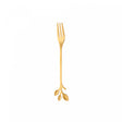 Conjunto 4 Garfos de Aço Inox para Aperitivo Leaves Dourado - Wolff