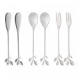 Conjunto 6 Talheres de Aço Inox Leaves Prata - Wolff