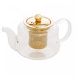 Chaleira de Vidro resistente a calor com Difusor Dourado Inox 600ml - Wolff