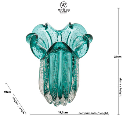 Vaso de Vidro Italy Tiffany 19cm x 24cm - Wolff