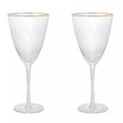 Conjunto 2 Taças de Vinho De Vidro Com Borda Dourada Lines 400Ml - Wolff