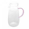 Jarra de Vidro Borossilicato com Alça e Copo Fun Rosa 1,3L - Wolff