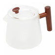 Chaleira de Vidro Borossilicato  Martelado com Alça de Bambu 750ml - Wolff