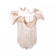 Vaso de Vidro Italy Transparente e Dourado 18cm x 18cm x 21cm - Wolff