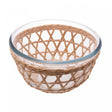 Bowl de Vidro Borossilicato e Fibra Natural 24cm x 24cm x 14cm - Wolff