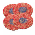 Conjunto 4 Porta Copos de Fibra Natural Colorido 10cm - Wolff