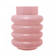 Vaso de Vidro Gomos Rosa 15cm x 15cm x 20cm - Wolff