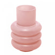 Vaso de Vidro Gomos Rosa 18cm x 18cm x 23cm - Wolff