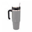 Copo Térmica Parede Dupla SlimTerm  e Canudo Cinza 890ml - Wolff