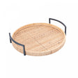 Bandeja Redonda de Fibra Natural com Alça Bali 37cm x 35cm x 7,5cm - Wolff