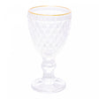 Taça de Licor de Vidro com Fio de Ouro Bico de Abacaxi 60ml - Lyor