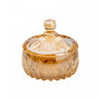 Potiche Decorativo de Cristal Louise Âmbar Metalizado 11cm x 11cm - Wolff