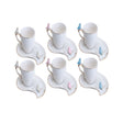 Conjunto 6 Xícaras de Café de Porcelana Cute Birds Design Plate Colorido 90ml - Wolff