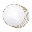 Conjunto 4 Sousplat de Cristal Thin Edge Dourado 33cm - Wolff