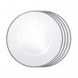 Conjunto 4 Sousplat de Cristal Thin Edge Prata 33cm x 2cm - Wolff