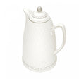 Garrafa Térmica de Porcelana Branco/Prata 900ml - Wolff