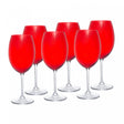 Jogo 6 Taças Vinho Bohemia Banquet 580ml Vermelha Cristal Ecológico – Wolff