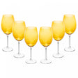 Jogo 6 Taças de Vinho De Cristal Ecológico Bohemia Banquet Âmbar 580Ml - Wolff
