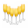 Jogo 6 Taças de Champagne De Cristal Ecológico Bohemia Banquet Âmbar 200Ml - Wolff