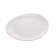 Prato Oval Steak de Vidro Opalino Branco 30cm x 26cm x 3cm - Wolff