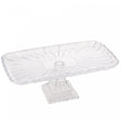 Prato para Bolo de Cristal Quadratta 36,5cm x 17cm x 14cm - Lyor