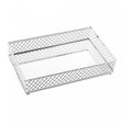Bandeja de Metal com Espelho Barcelona Prateada 21cm x 13cm x 5cm - Lyor