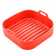 Forma Quadrada de Silicone para Air Fryer Vermelha 20cm x 7cm - Lyor