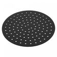 Tapete Protetor de Silicone para Fritadeira Air Fryer e Fogão Indução Redondo Preto 18,5cm - Lyor
