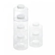 Conjunto 6 Porta Temperos Empilháveis de Plástico com Tampa My Box Branco - Lyor