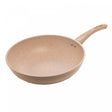 Frigideira Wok de Indução em Alumínio com Revestimento Cerâmico Granito Chef Bege 28cm - Lyor