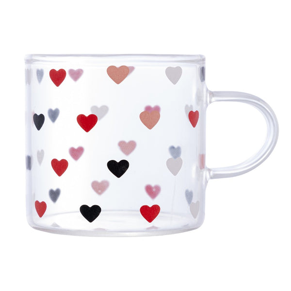 Conjunto 4 Canecas de Vidro Borossílicato Love 125ml - Lyor