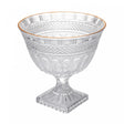 Centro de Mesa com Pé de Cristal E Fio de Ouro Brandon 26cm x 26cm x 25,5cm - Lyor