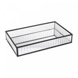 Bandeja de Metal com Espelho Preta 15cm x 25cm x 4cm - Lyor
