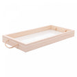 Bandeja Retangular de Mdf com Fundo Tipo Palha Natural e Alça 41,5cm x 21,5cm x 4cm - Lyor