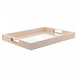 Bandeja Retangular de Mdf com Fundo Tressê 41,5cm x 4cm x 31,5cm - Lyor