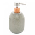 Porta Sabonete Líquido de Cerâmica Granilite Lines Cinza 430ml - Lyor
